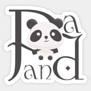 Panda Bear! Cute! happy Panda Sticker